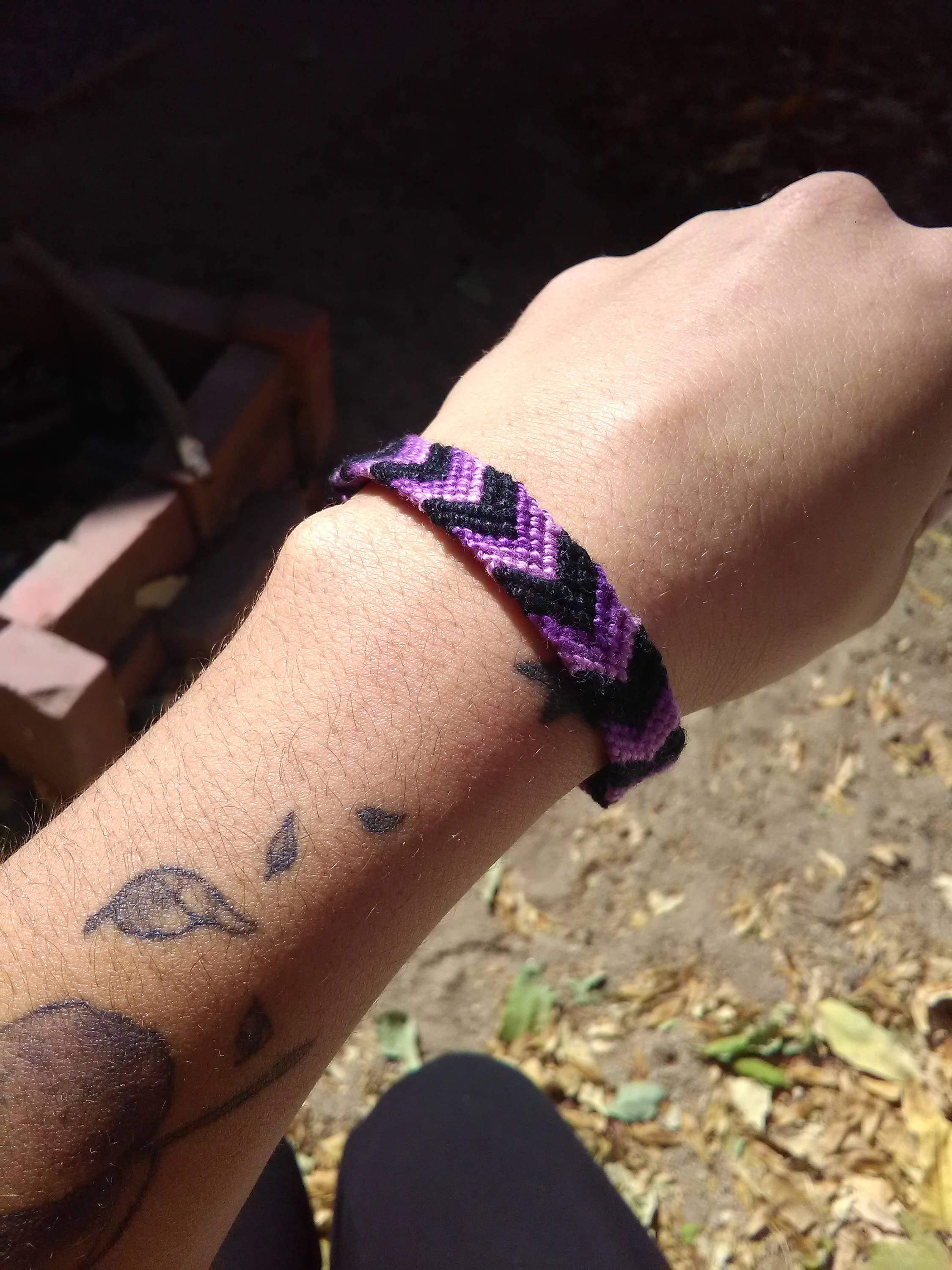 Black and purple bracelet deals