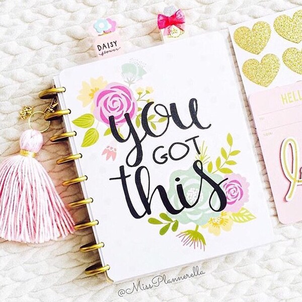 Happy Planner Cover Set: "You Got This", 10 Mil Laminated