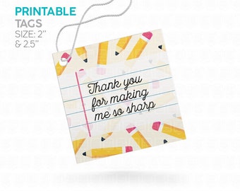 Thank you for making me so sharp printable Gift Tags