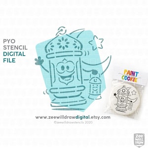 Ramadan lantern PYO Stencil FILE