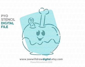 Candy Apple PYO Stencil file - DIGITAL DOWNLOAD