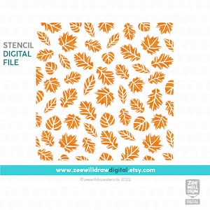 Autumn leaves Stencil FILE