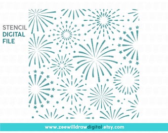 Plantilla de fuegos artificiales ARCHIVO - DESCARGA DIGITAL