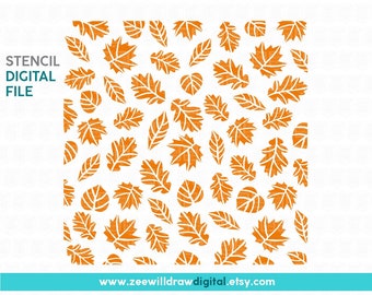 Autumn leaves Stencil FILE