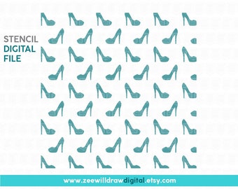 High heels stencil FILE, DIGITAL DOWNLOAD