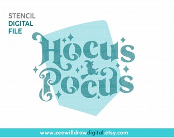 Hocus Pocus Stencil DIGITAL FILE