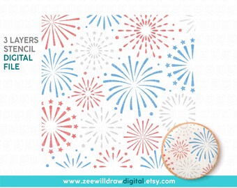 Plantilla de fuegos artificiales ARCHIVO - DESCARGA DIGITAL