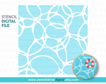 Water stencil FILE - DIGITAL DOWNLOAD