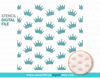 Crowns Stencil FILE, DIGITAL DOWNLOAD