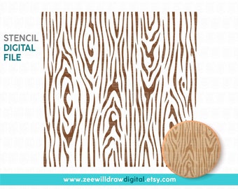 Woodgrain stencil FILE - DIGITAL DOWNLOAD