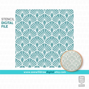 Art Deco stencil FILE, DIGITAL DOWNLOAD