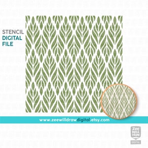 Fern leaves Stencil FILE, DIGITAL DOWNLOAD