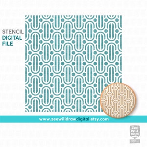 Art Deco stencil FILE, DIGITAL DOWNLOAD