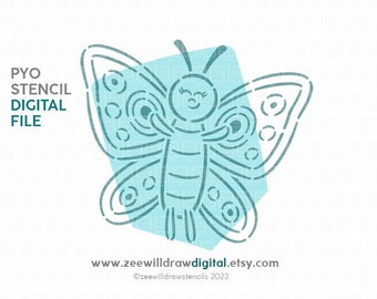 Butterfly PYO Stencil FILE