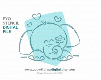 Elephant PYO Stencil FILE