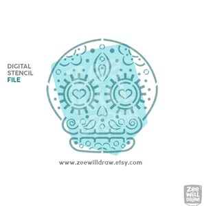 Crâne de sucre PYO Stencil FILE