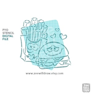 Burger and Fries PYO Stencil FILE