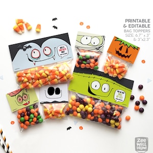 Halloween bag toppers