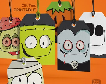 Halloween Favour Tags PRINTABLE, instant download