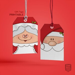 Christmas Tags, PRINTABLE, instant download