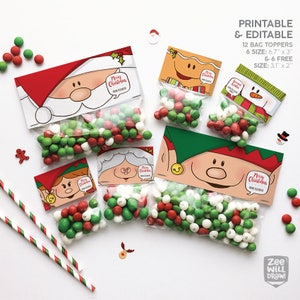 Christmas bag topper - PRINTABLE