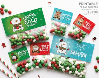Christmas bag toppers - PRINTABLE