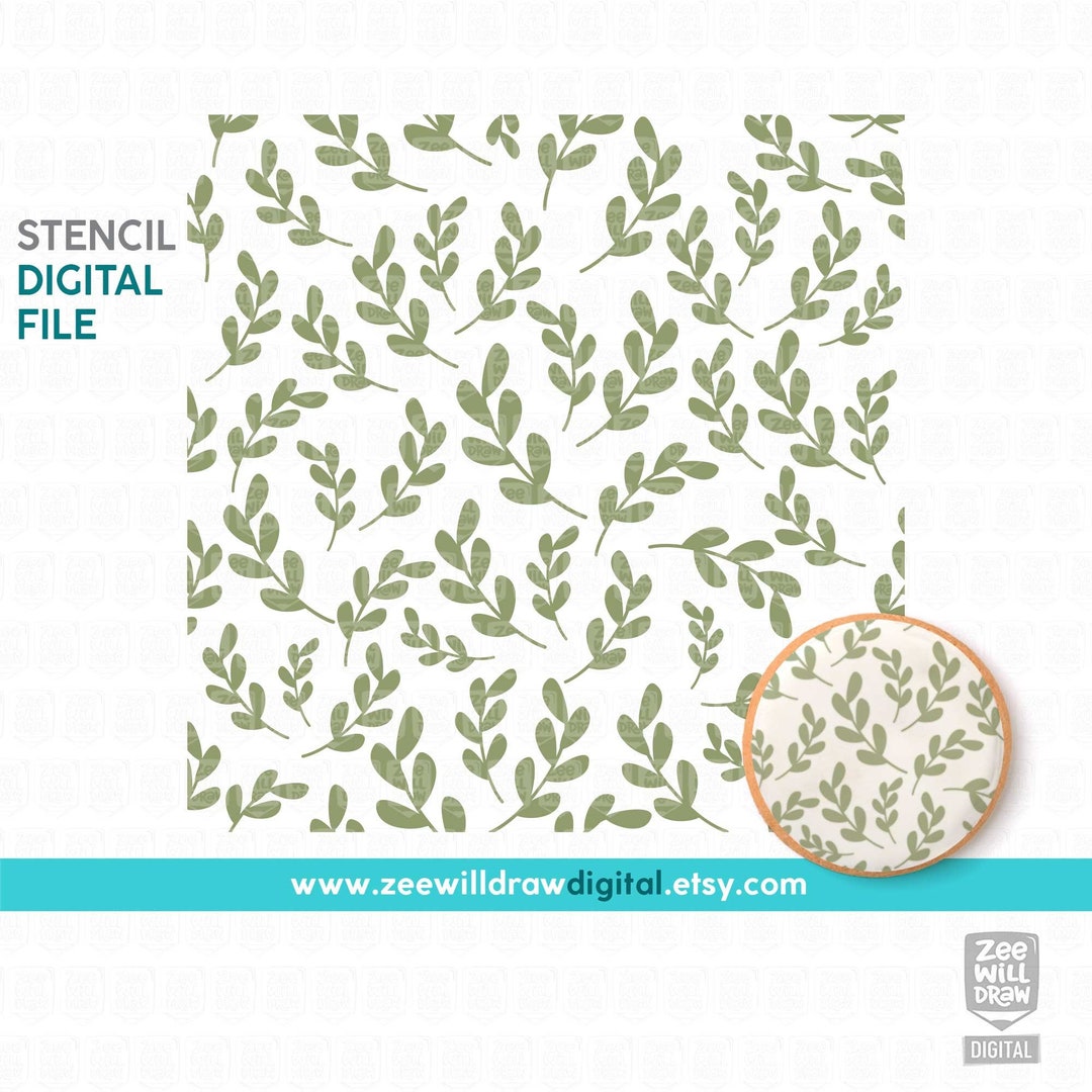 Leaf Stencil FILE, DIGITAL DOWNLOAD - Etsy