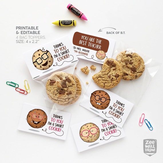 Smart cookie bag toppers - PRINTABLE FILE