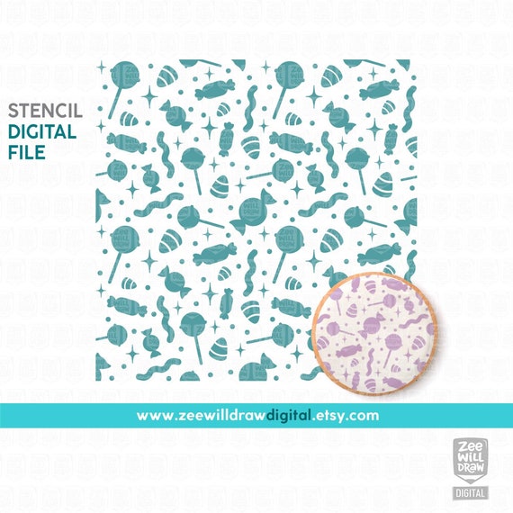 Halloween Candy stencil FILE