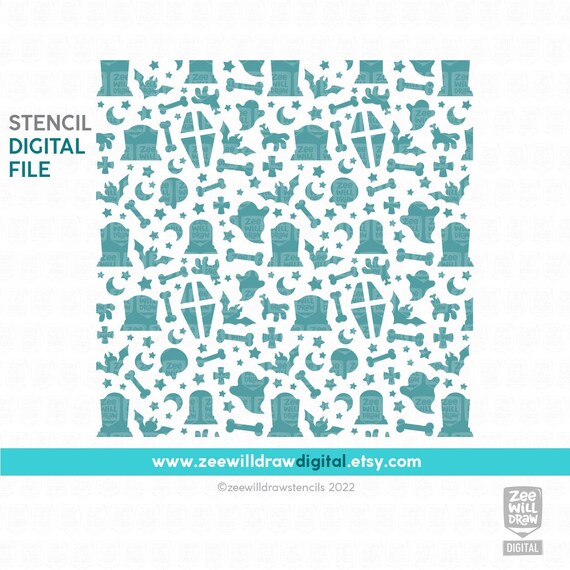 Halloween Stencil FILE DIGITAL DOWNLOAD - Etsy