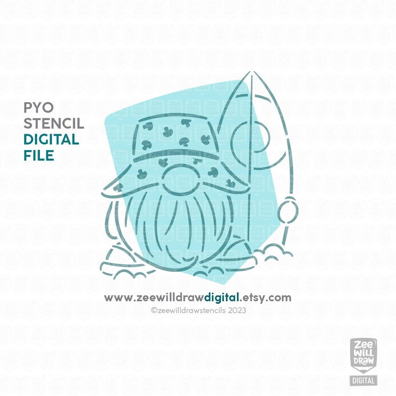 Surfing Gnome PYO Stencil File - INSTANT DOWNLOAD - Etsy