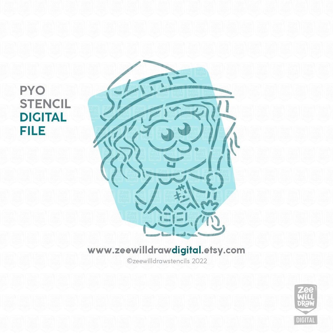 Witch PYO Stencil File - DIGITAL DOWNLOAD - Etsy