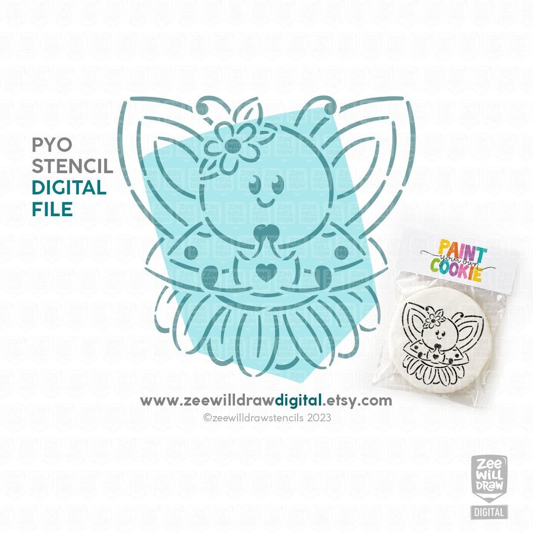 Butterfly PYO Stencil FILE - Etsy