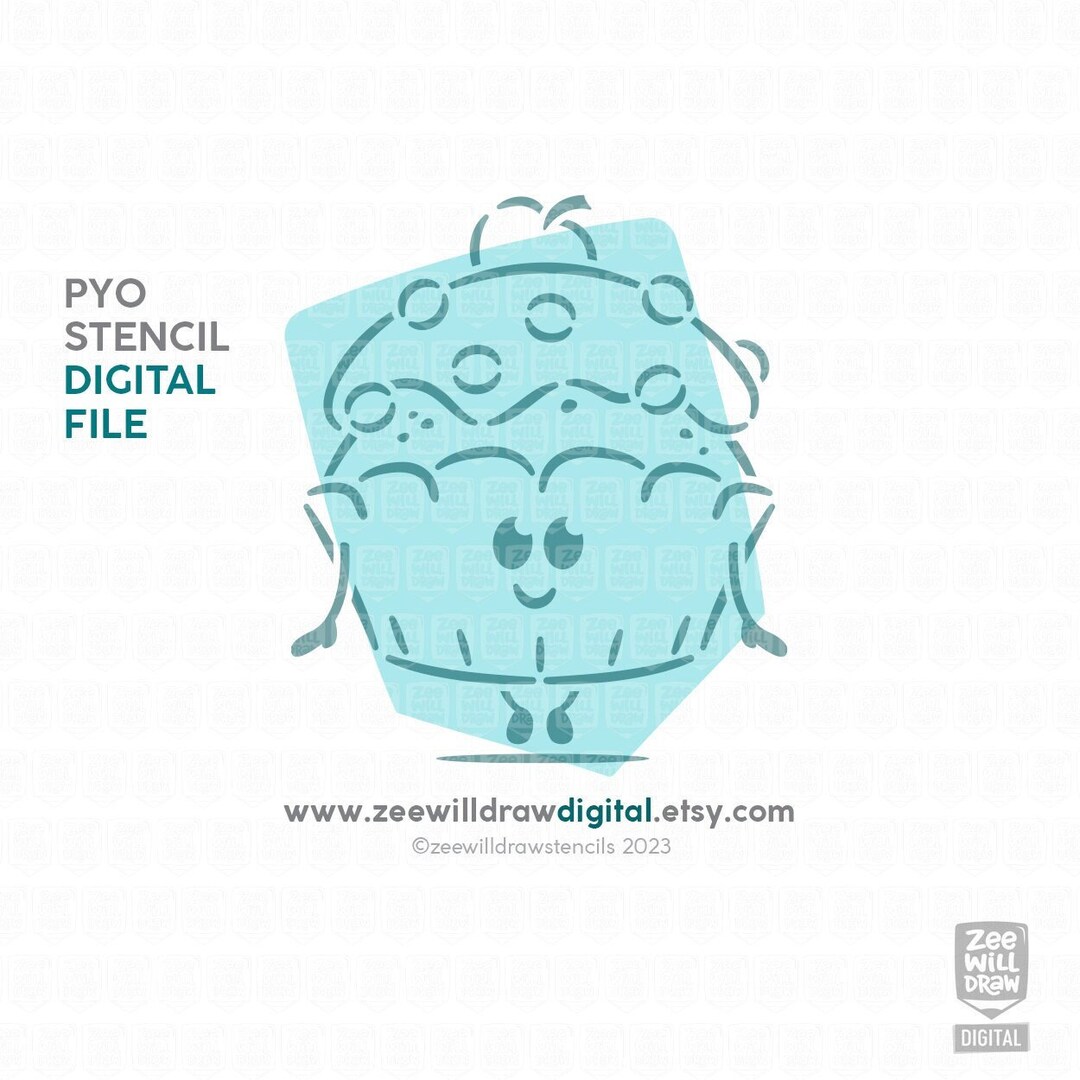 Cupcake PYO Stencil File - INSTANT DOWNLOAD - Etsy
