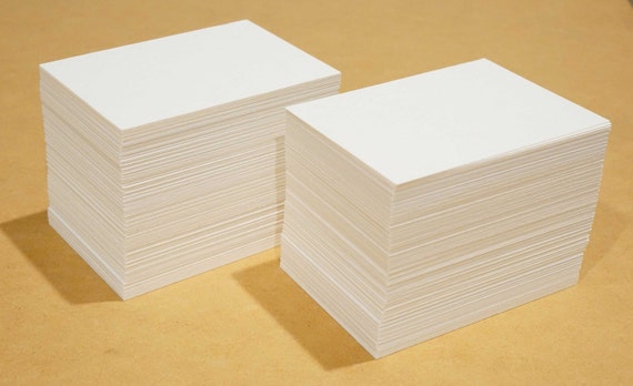 100 ACEO Cards ~ Blank 140 lb Watercolor Paper ~ 2.5 x 3.5 White ~ Canson