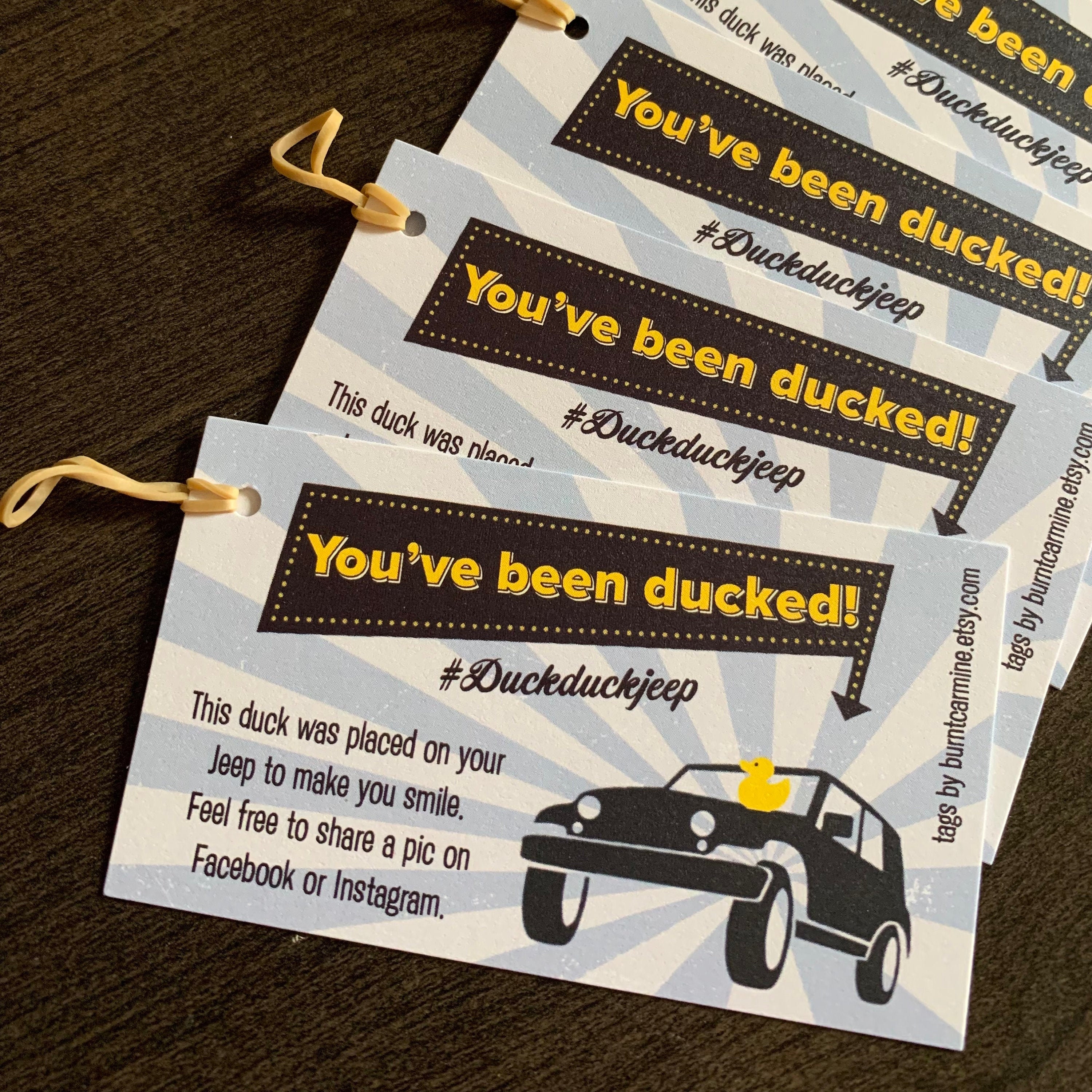 Duck Duck Tags Pre-printed Tags 25 or 50 You've Been - Etsy