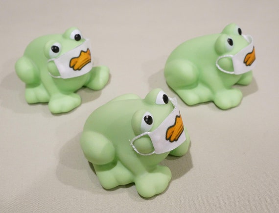 3 Mini Rubber ducks Rubber Frogs With Duck Beak Masks, Frogs in Duck  Costume, Cruise Ducks, Ducking Frogs 