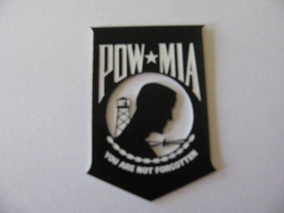 POW-MIA Custom Laser Cut Emblems Sticker | Etsy