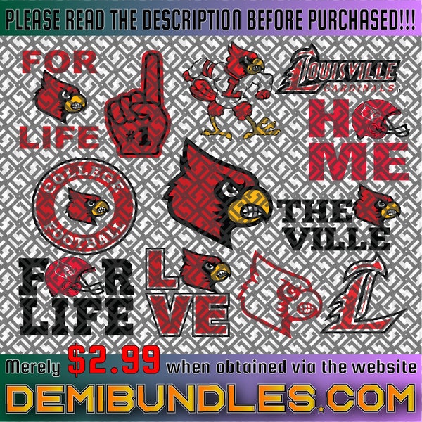 Louisville-Cardinals football svg,sport svg, football svg, silhouette svg, cut files, College Football svg, ncaa logo svg,