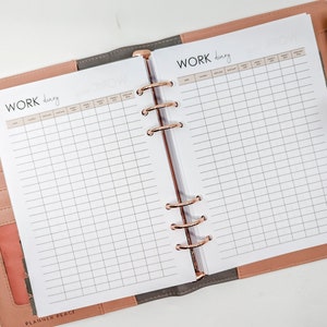 A5 Work Diary Inserts for A5 Planners. A5 Ring Planners for Weight Loss and Health