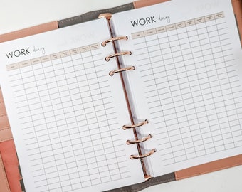 A5 Work Diary Inserts for A5 Planners. A5 Ring Planners for Weight Loss and Health