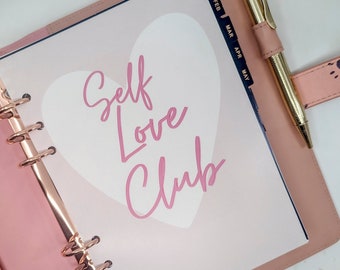 Self Love Club Planner Dashboard for A5 Ring Planners