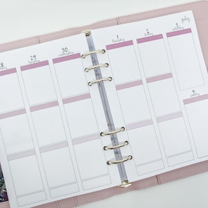 A5 weekly planner inserts printed A5 inserts colourful three sections per day for A5 Ring planners like Planner Peace, Filofax, Kikki.K image 1