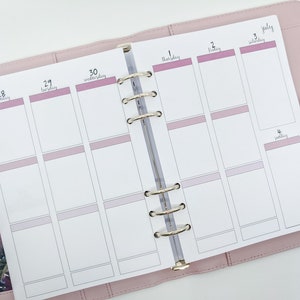 Inserti per planner settimanale A5 / inserti A5 stampati - tre sezioni colorate al giorno per planner ad anello A5 come Planner Peace, Filofax, Kikki.K