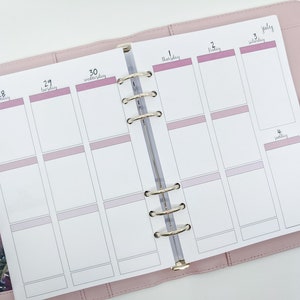 A5 weekly planner inserts printed A5 inserts colourful three sections per day for A5 Ring planners like Planner Peace, Filofax, Kikki.K image 1