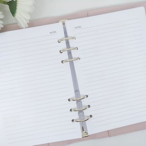 Printed A5 lined paper | note paper | punched A5 notepaper | for large Kikki K or Filofax refill | planner refill A5 planner
