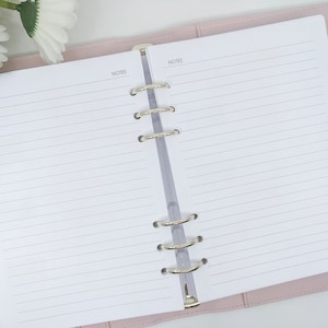 Carta stampata A5 foderata / carta per appunti / carta per appunti A5 perforata / per ricarica Kikki K o Filofax di grandi dimensioni / ricarica planner A5 planner