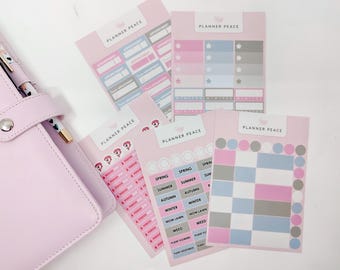 Pegatinas de planificador: tareas, citas y seguimiento del período (paquete de 5 hojas)