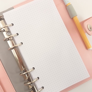 Personal size dot grid paper | printed planner inserts | planner refill | dot grid for medium Kikki K or personal Filofax