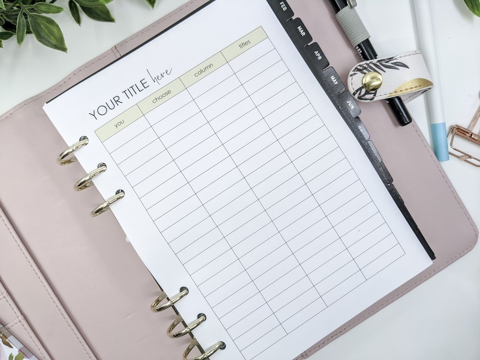 Louis Vuitton Inspired Agenda Calendar Refill Inserts & To-Do